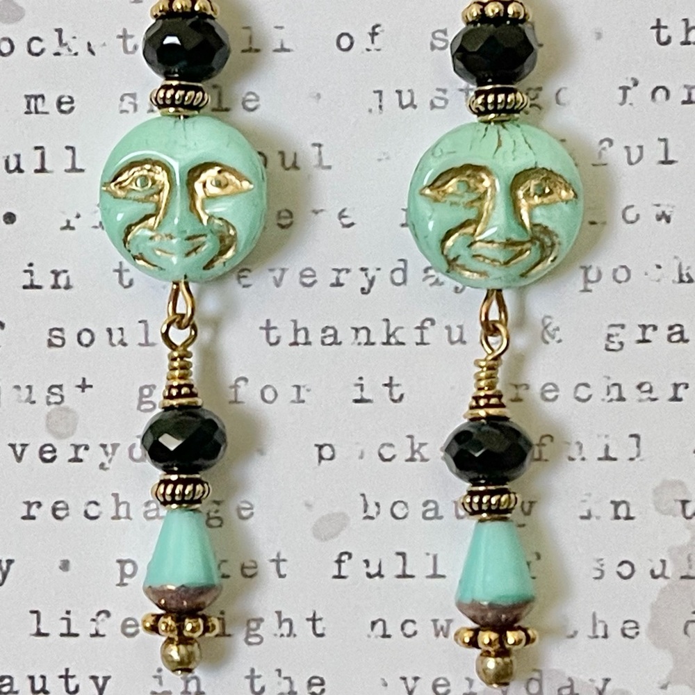 ARTISAN Earrings - “Moon Beam” Dangles - Picture 4 of 8